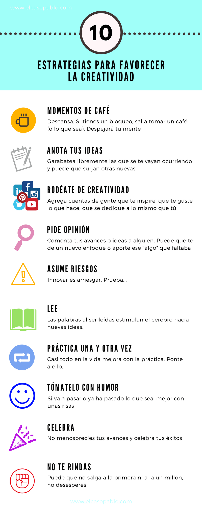 10 Estrategias para favorecer la creatividad
