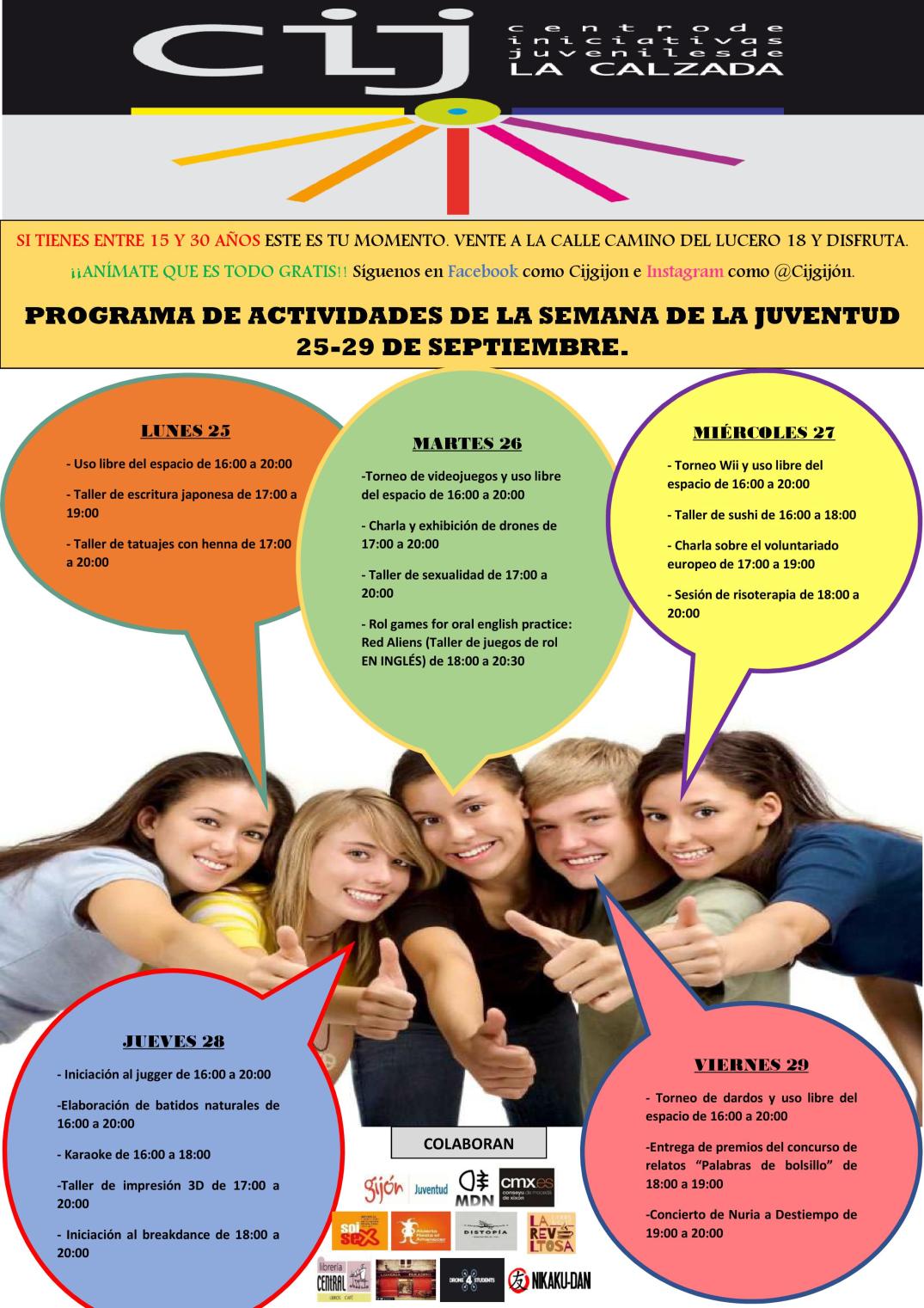cartel de la programacion semana de la juventud FINAL